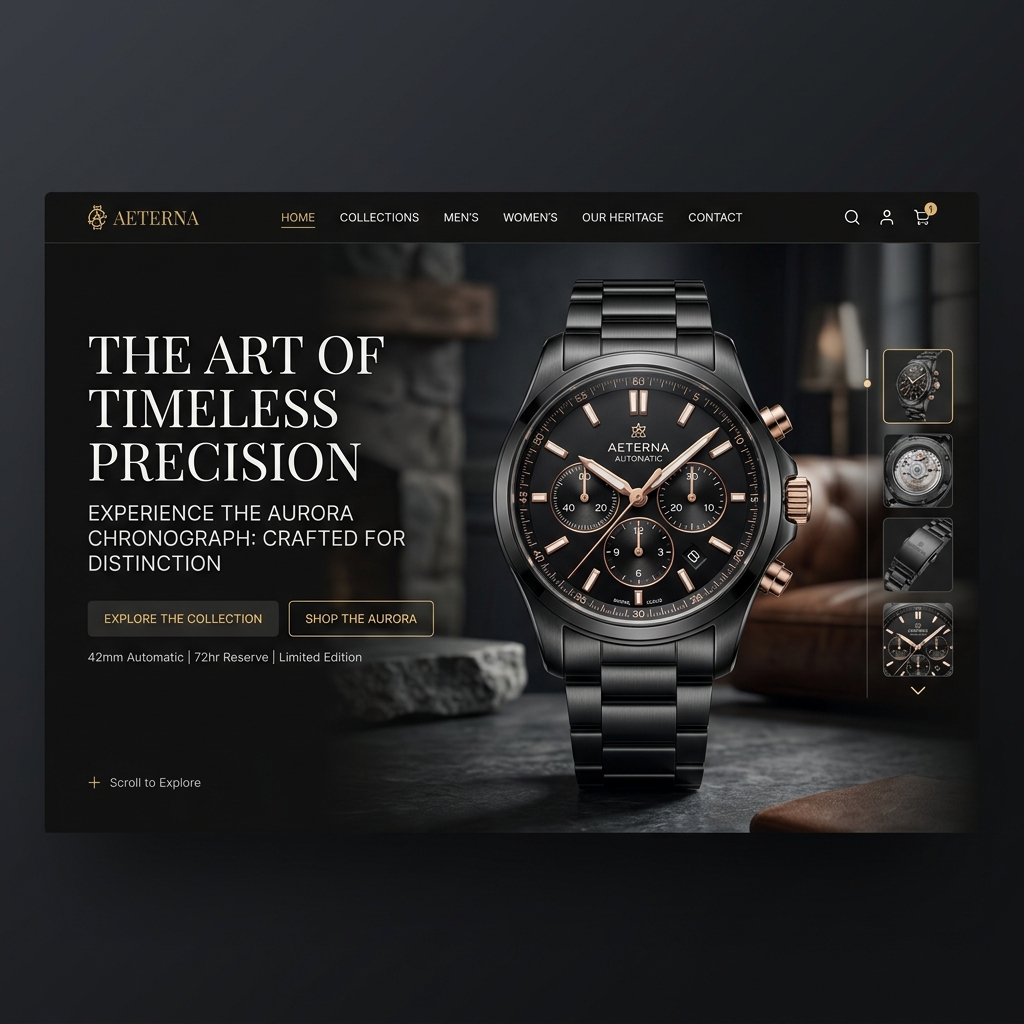 Luxury Watch Ecommerce Mockup