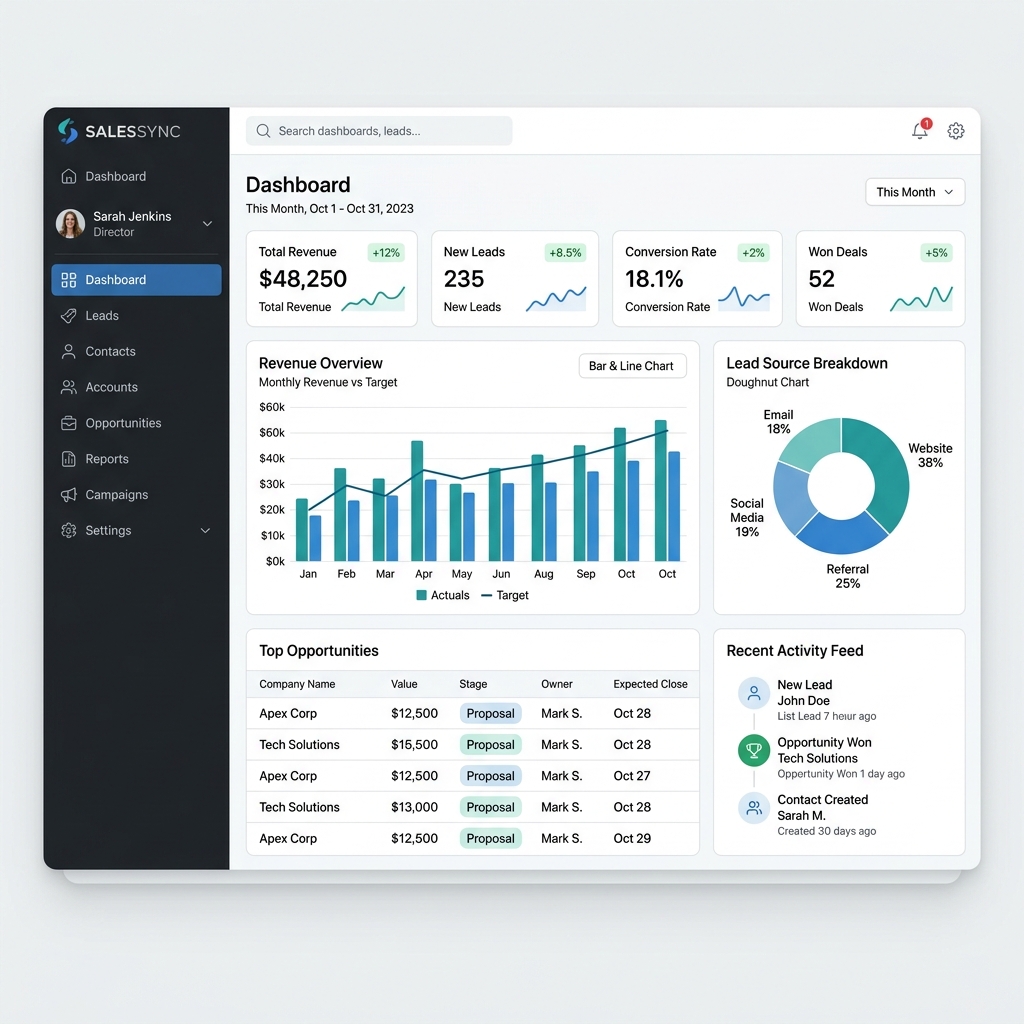 CRM Interface UI
